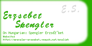 erzsebet spengler business card